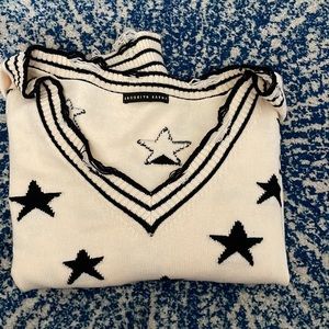 Cream and black star sweater